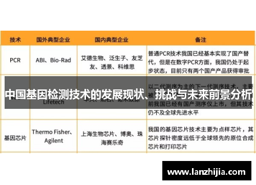 中国基因检测技术的发展现状、挑战与未来前景分析